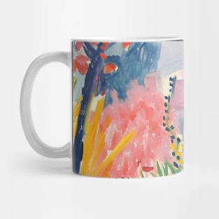 Pink Summer Garden Abstract Mug